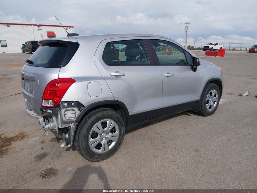 Vin: 3gncjksbxhl270766, lot: 46631248, chevrolet trax ls 20174
