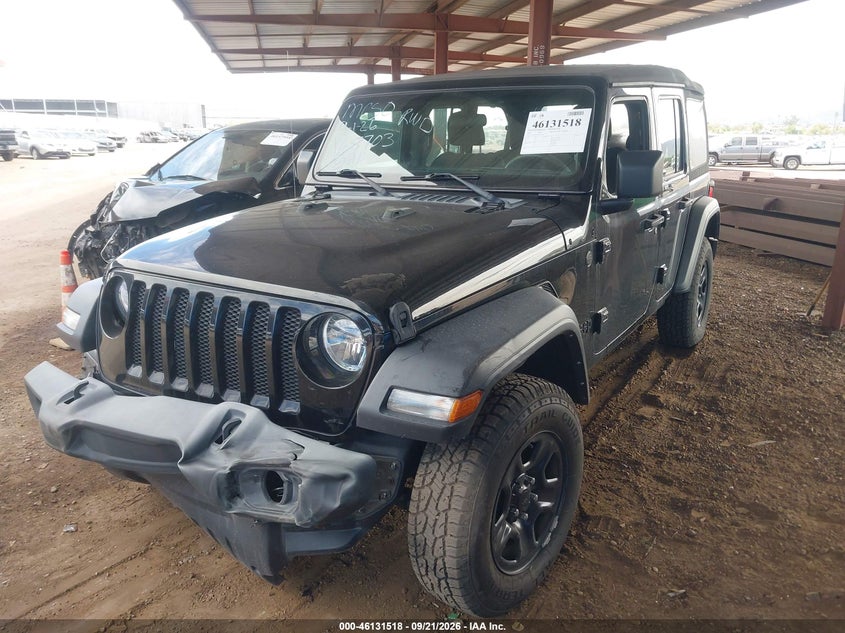 Vin: 1c4hjxdn7nw145703, lot: 46631251, jeep wrangler unlimited sport 4x4 20222