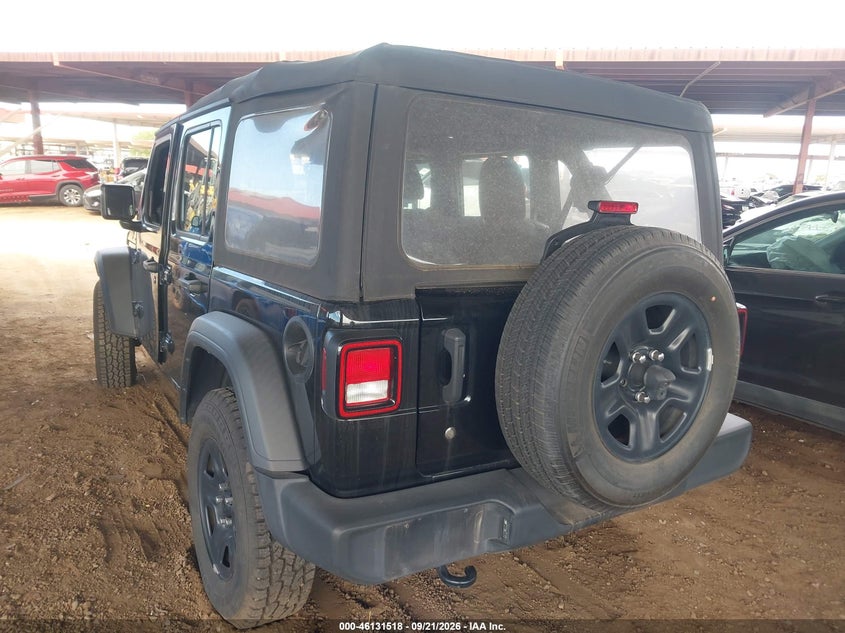 Vin: 1c4hjxdn7nw145703, lot: 46631251, jeep wrangler unlimited sport 4x4 20223