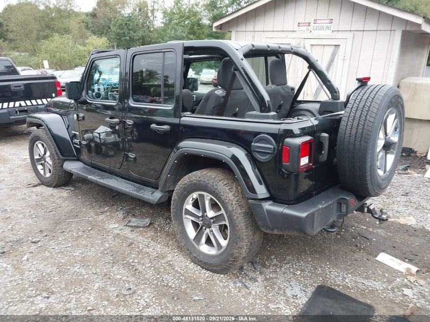 Vin: 1c4hjxen8nw251009, lot: 46631253, jeep wrangler unlimited sahara 20223