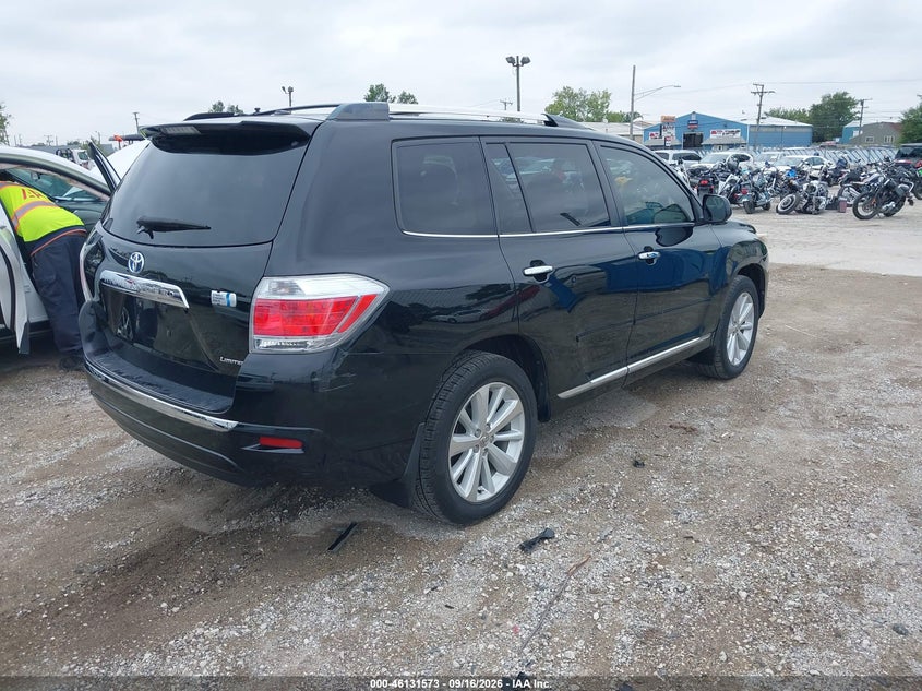 Vin: jtedc3eh9c2008157, lot: 46631306, toyota highlander hybrid limited v6 20124