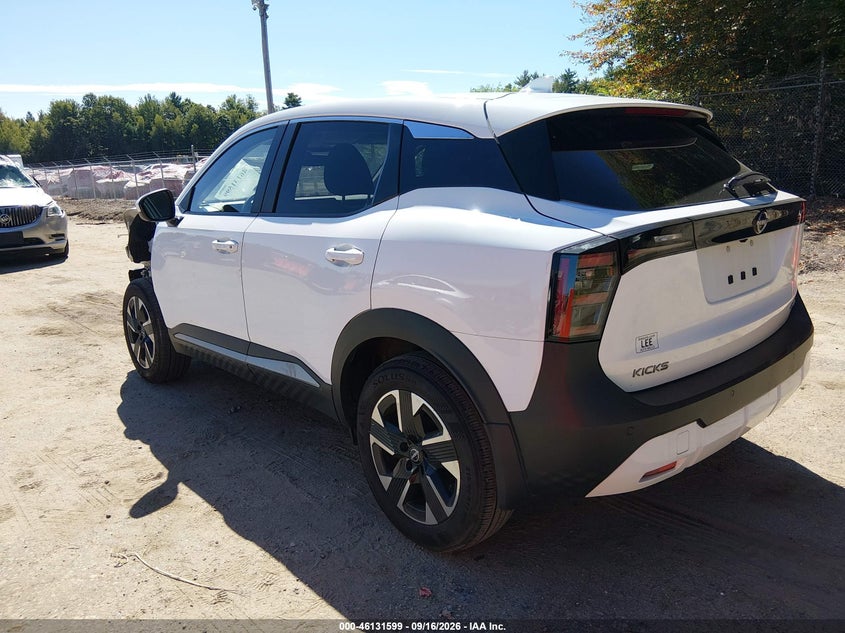 Vin: 3n8ap6cb9sl300372, lot: 46631332, nissan kicks sv intelligent awd 20253