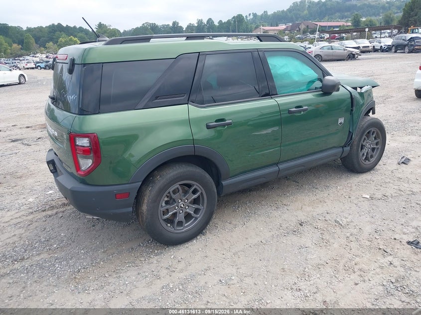 Vin: 3fmcr9b62pre23807, lot: 46631346, ford bronco sport big bend 20234
