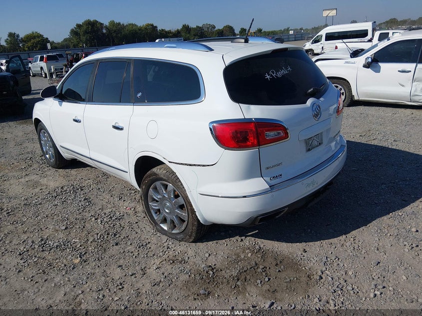Vin: 5gakrbkd3hj327297, lot: 46631392, buick enclave leather 20173