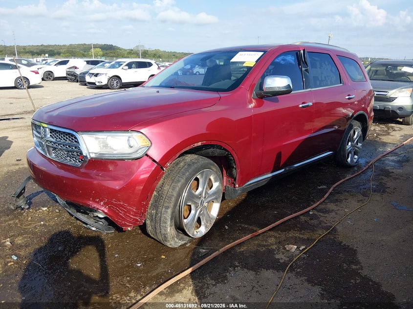 Vin: 1c4rdjag2ec595114, lot: 46631425, dodge durango sxt 20142