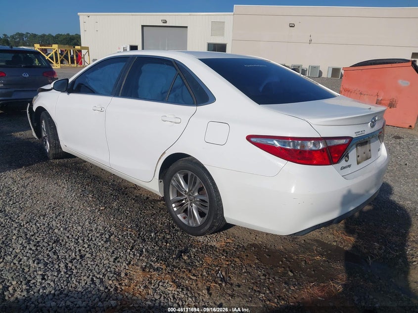 Vin: 4t1bf1fk9fu482129, lot: 46631426, toyota camry se 20153