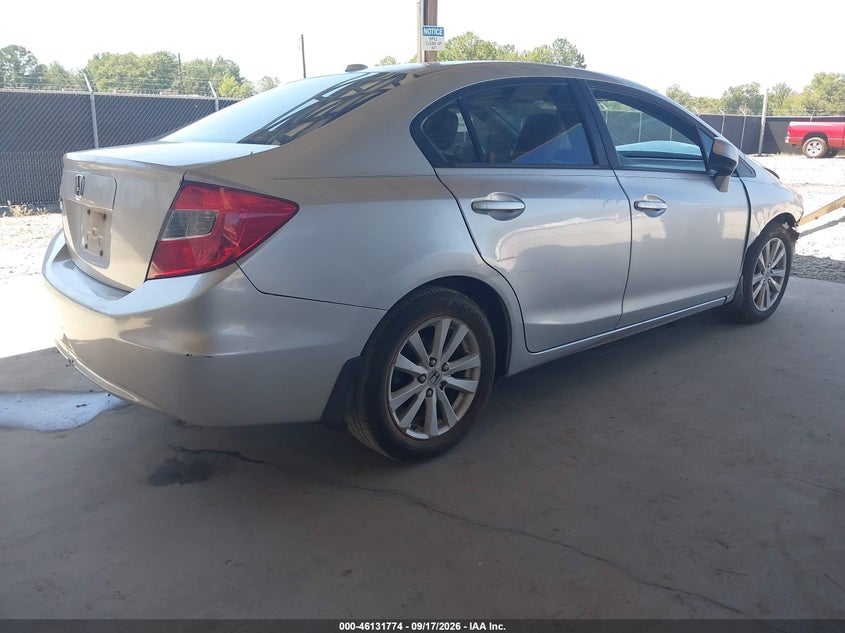 Vin: 19xfb2f95ce077013, lot: 46631507, honda civic ex-l 20124