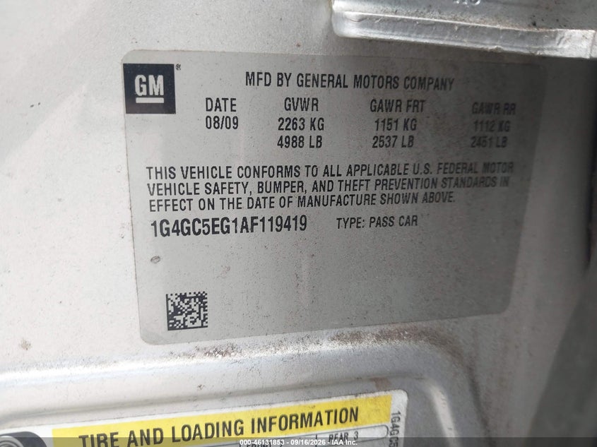 2010 BUICK LACROSSE CXL · Фото 9