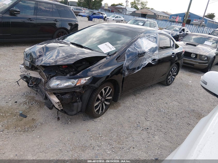 Vin: 19xfb2f94fe020029, lot: 46631643, honda civic ex-l 20152