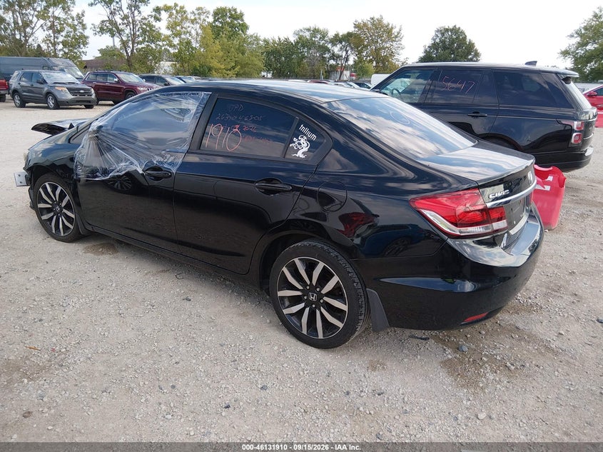 Vin: 19xfb2f94fe020029, lot: 46631643, honda civic ex-l 20153