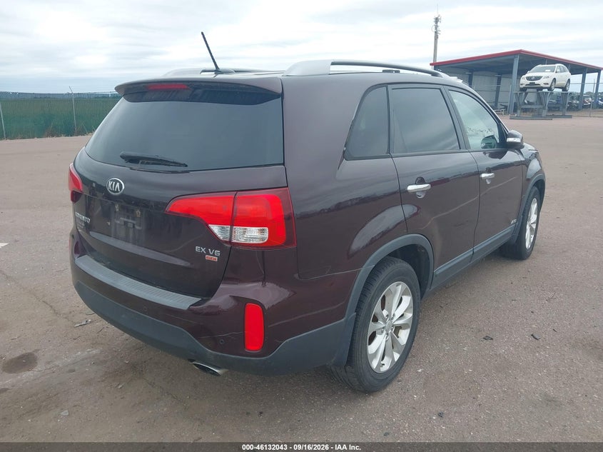 Vin: 5xykuda76eg511228, lot: 46631776, kia sorento ex v6 20144