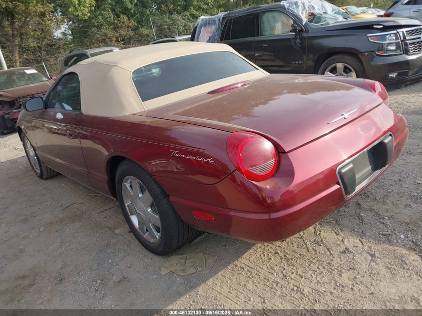 FORD THUNDERBIRD 2004 VIN 1FAHP60A44Y110878
