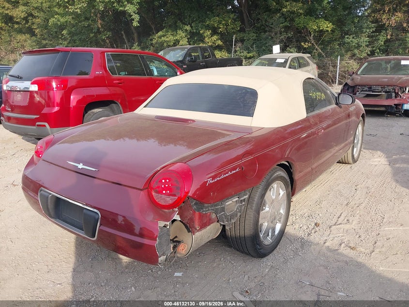 FORD THUNDERBIRD 2004 VIN 1FAHP60A44Y110878