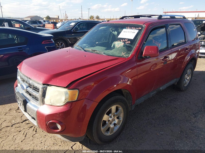 Vin: 1fmcu9eg0bkc13917, lot: 46631973, ford escape limited 20112