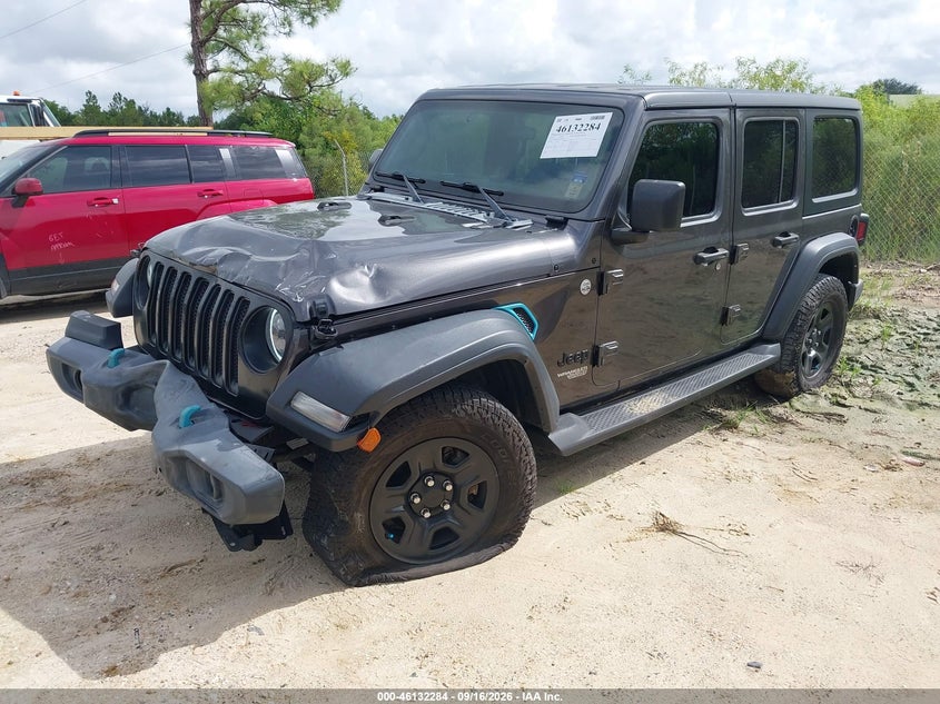 Vin: 1c4hjxdg2mw789223, lot: 46632017, jeep wrangler unlimited sport 4x4 20212