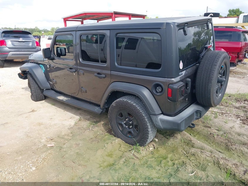 Vin: 1c4hjxdg2mw789223, lot: 46632017, jeep wrangler unlimited sport 4x4 20213