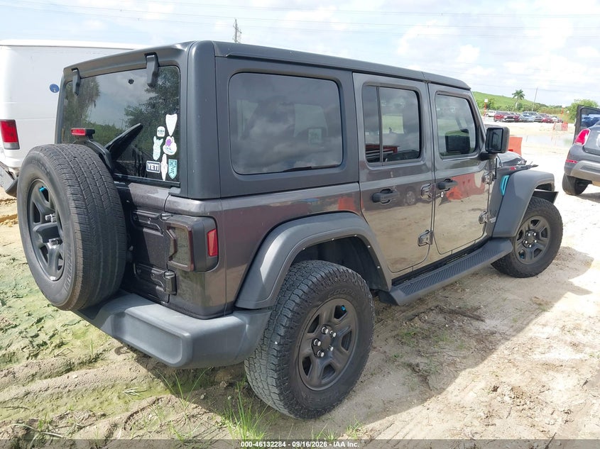 Vin: 1c4hjxdg2mw789223, lot: 46632017, jeep wrangler unlimited sport 4x4 20214
