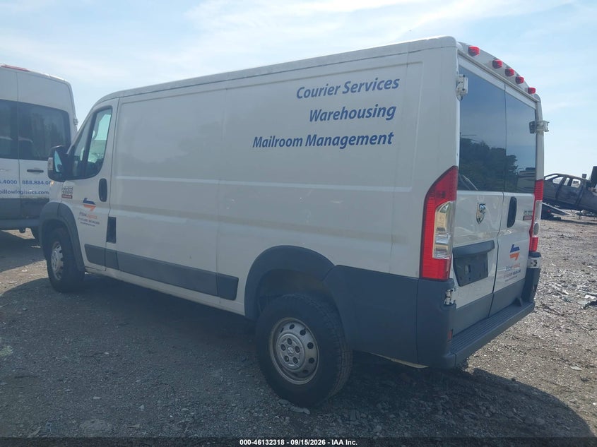 Vin: 3c6trvag8he552593, lot: 46632051, ram promaster 1500 low roof 136 wb 20173