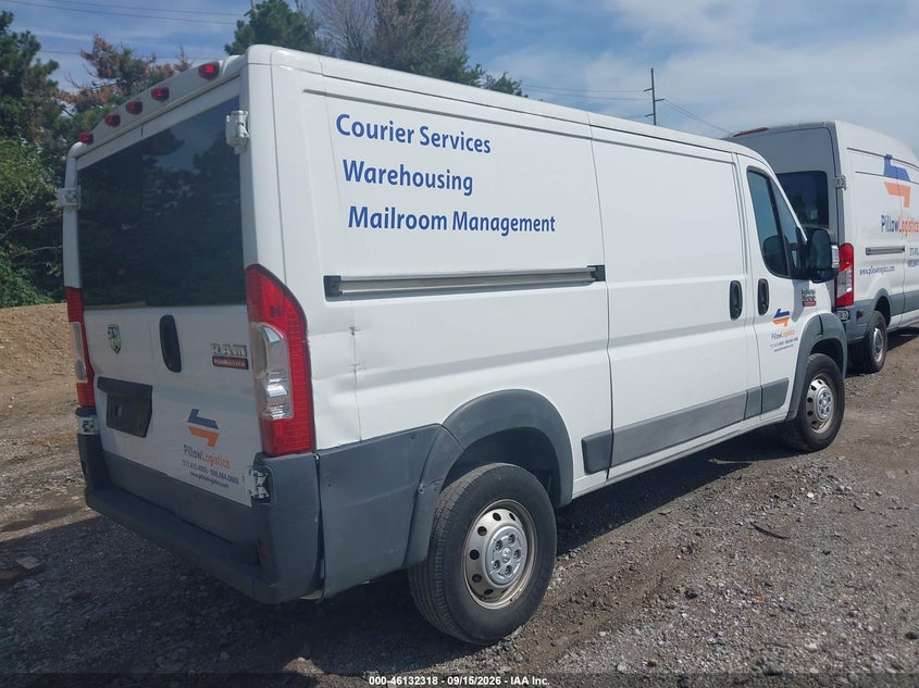 Vin: 3c6trvag8he552593, lot: 46632051, ram promaster 1500 low roof 136 wb 20174