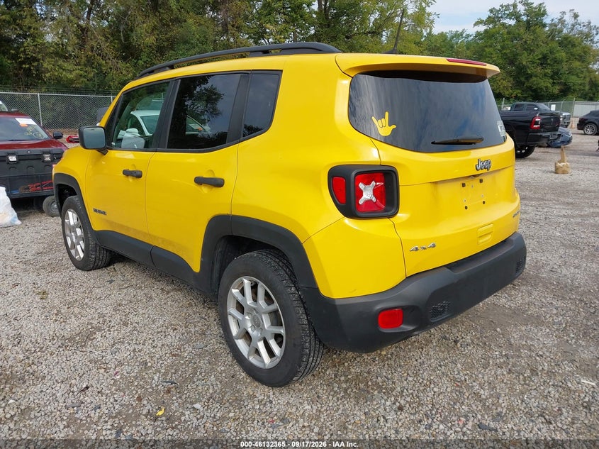 Vin: zacnjbab2kpj85760, lot: 46632098, jeep renegade sport 4x4 20193