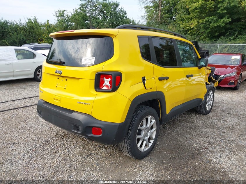 Vin: zacnjbab2kpj85760, lot: 46632098, jeep renegade sport 4x4 20194