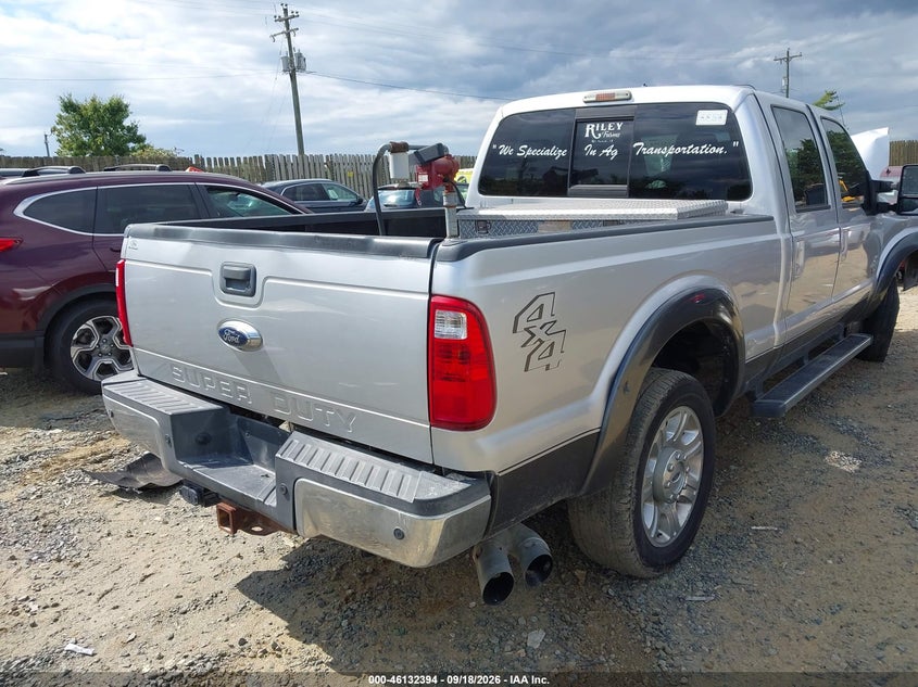 Vin: 1ft7w2bt9fea31274, lot: 46632127, ford f-250 lariat 20154