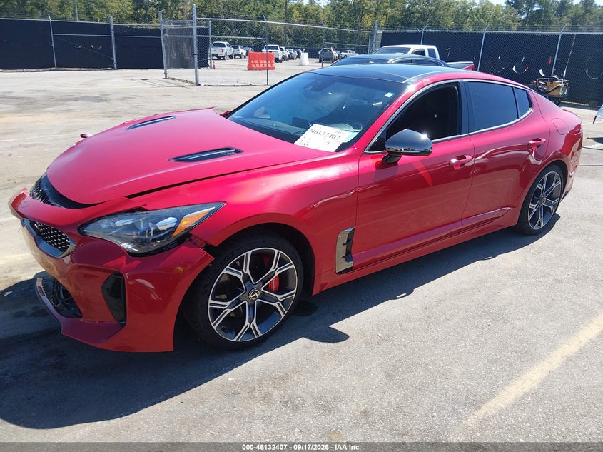 Vin: knae55lc2j6021339, lot: 46632140, kia stinger gt2 20182