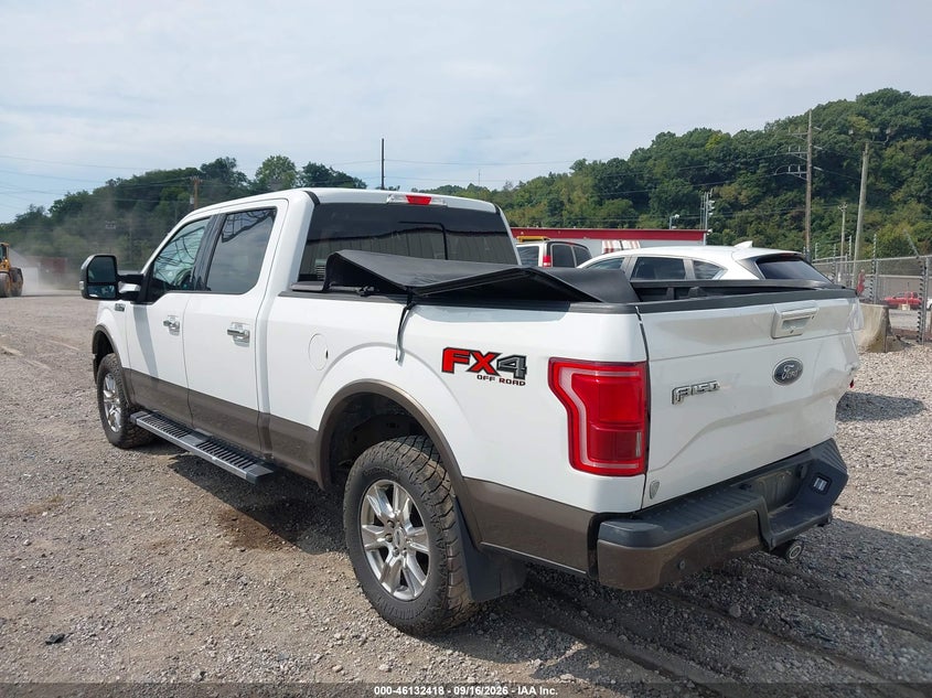 Vin: 1ftfw1ef8hfb36977, lot: 46632151, ford f-150 lariat 20173