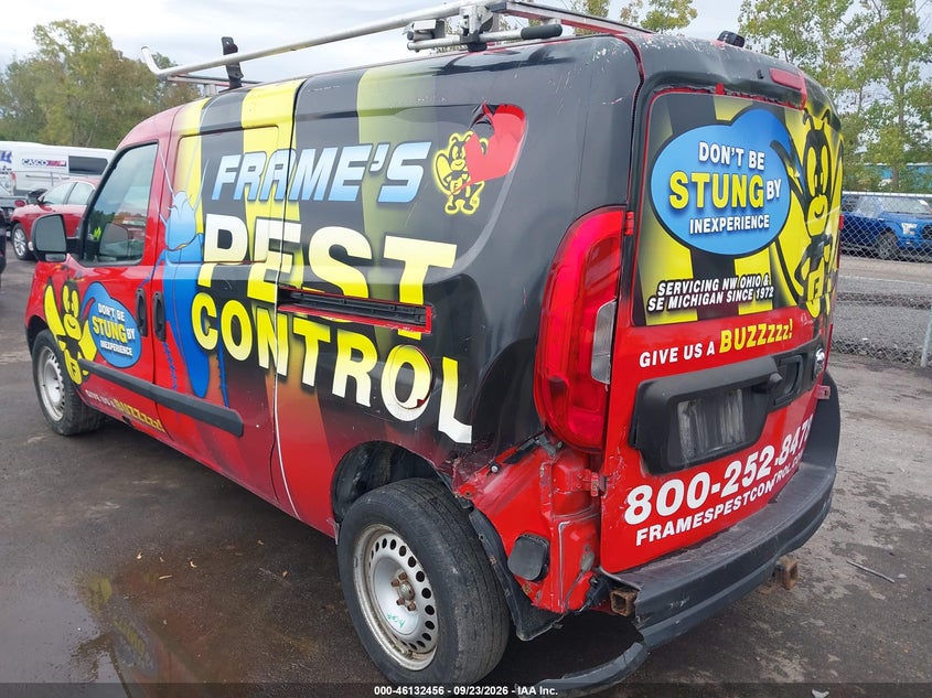 Vin: zfberfat1f6a56600, lot: 46632189, ram promaster city tradesman 20153