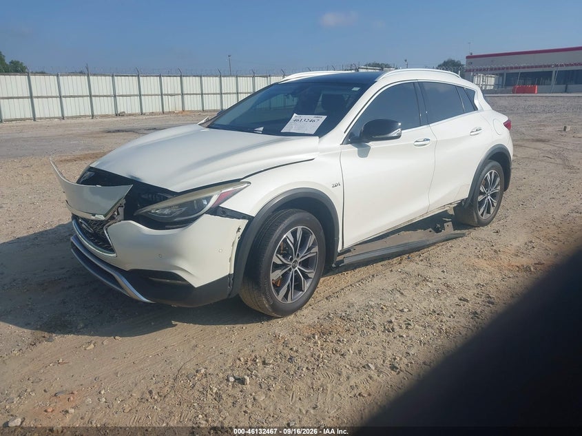 Vin: sjkch5cr6ha021256, lot: 46632200, infiniti qx30 premium 20172