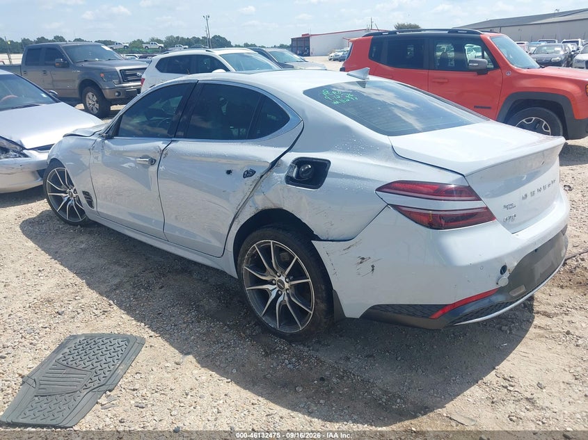 Vin: kmtg34ta2nu089167, lot: 46632208, genesis g70 2.0t rwd 20223