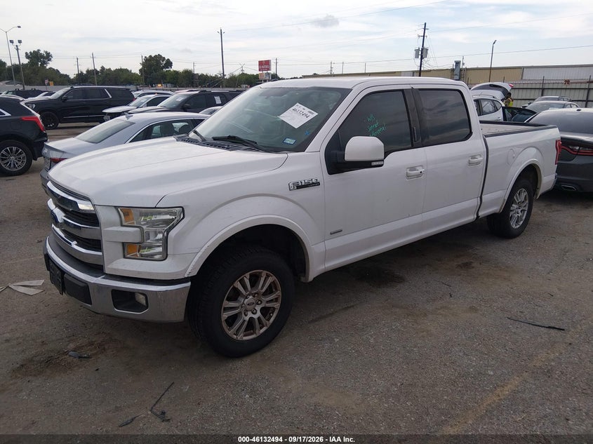 Vin: 1ftew1cp4fkd55298, lot: 46632227, ford f-150 lariat 20152