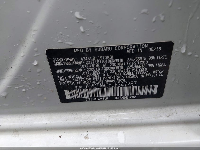 2018 SUBARU CROSSTREK 2.0I LIMITED · Фото 9