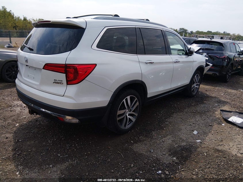 Vin: 5fnyf6h05hb068803, lot: 46632455, honda pilot elite 20174
