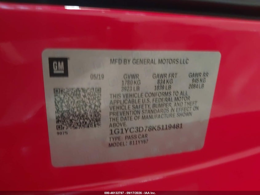 CHEVROLET CORVETTE - zdjęcie 9