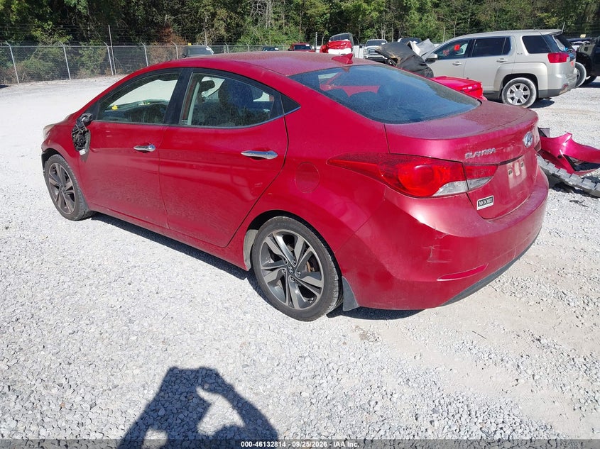 Vin: kmhdh4ae0eu102373, lot: 46632547, hyundai elantra limited 20143