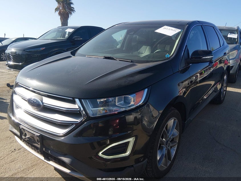 Vin: 2fmpk4k80fbb21312, lot: 46632668, ford edge titanium 20152