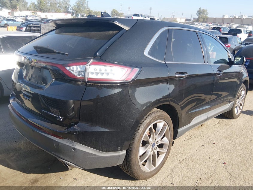 Vin: 2fmpk4k80fbb21312, lot: 46632668, ford edge titanium 20154