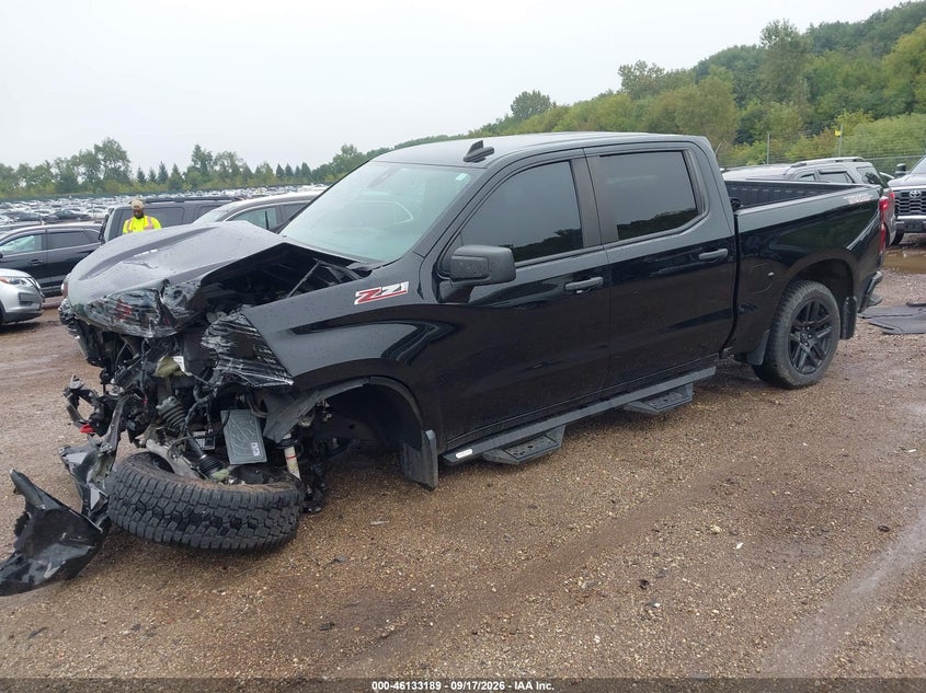 Vin: 3gcpycel9mg292762, lot: 46632922, chevrolet silverado 1500 4wd  short bed custom trail boss 20212