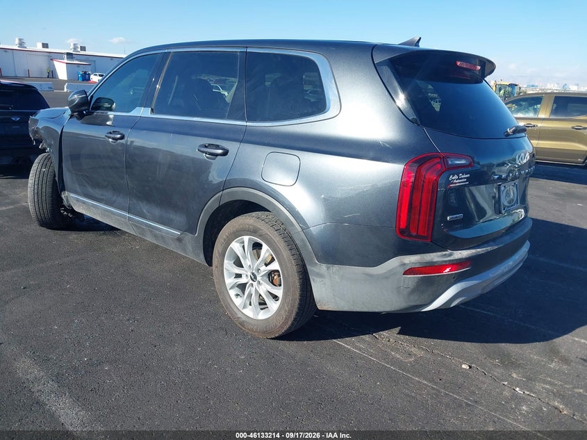 Vin: 5xyp2dhc7ng204231, lot: 46632947, kia telluride lx 20223