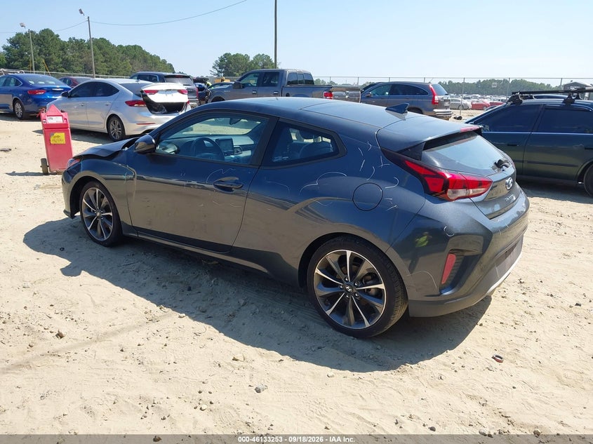 Vin: kmhtg6af2ku003598, lot: 46632986, hyundai veloster 2.0 premium 20193
