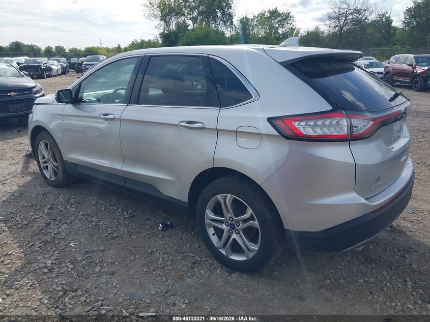 Vin: 2fmpk4k91hbb89971, lot: 46633054, ford edge titanium 20173