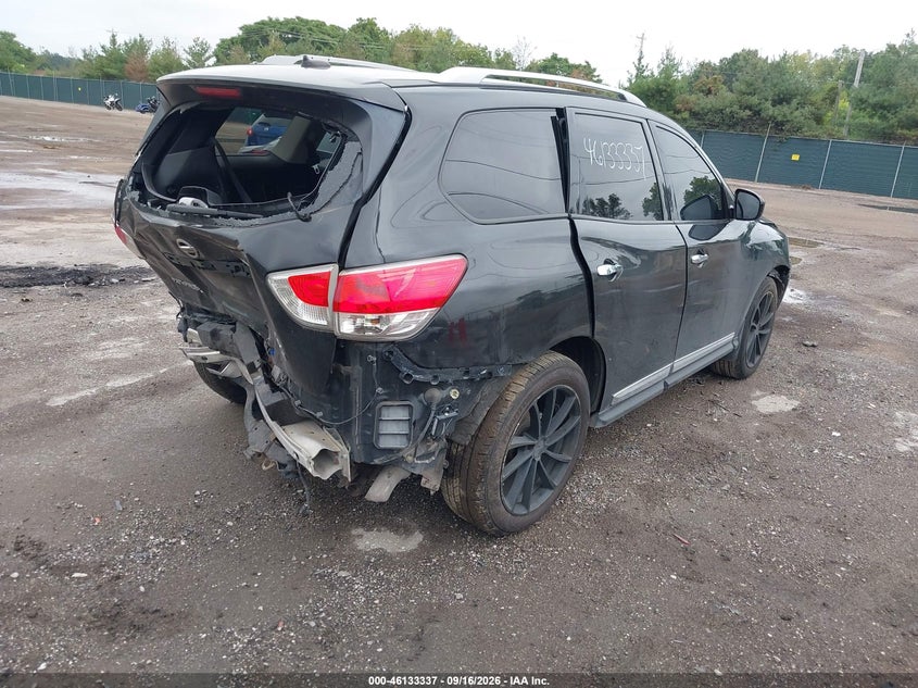 Vin: 5n1ar2mn8fc682558, lot: 46633070, nissan pathfinder platinum 20154