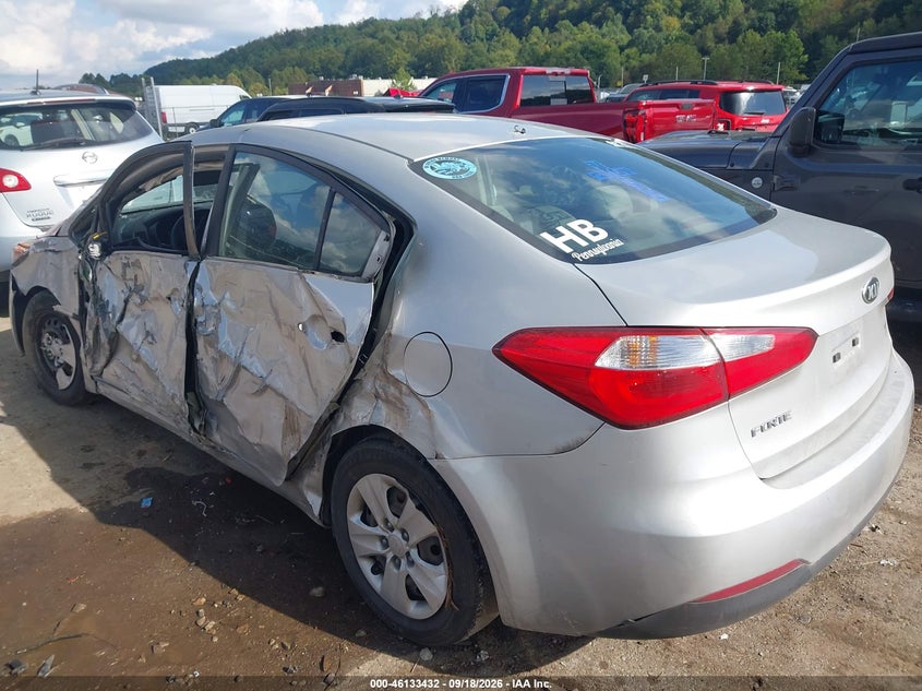 Vin: knafk4a66g5583005, lot: 46633165, kia forte lx 20163