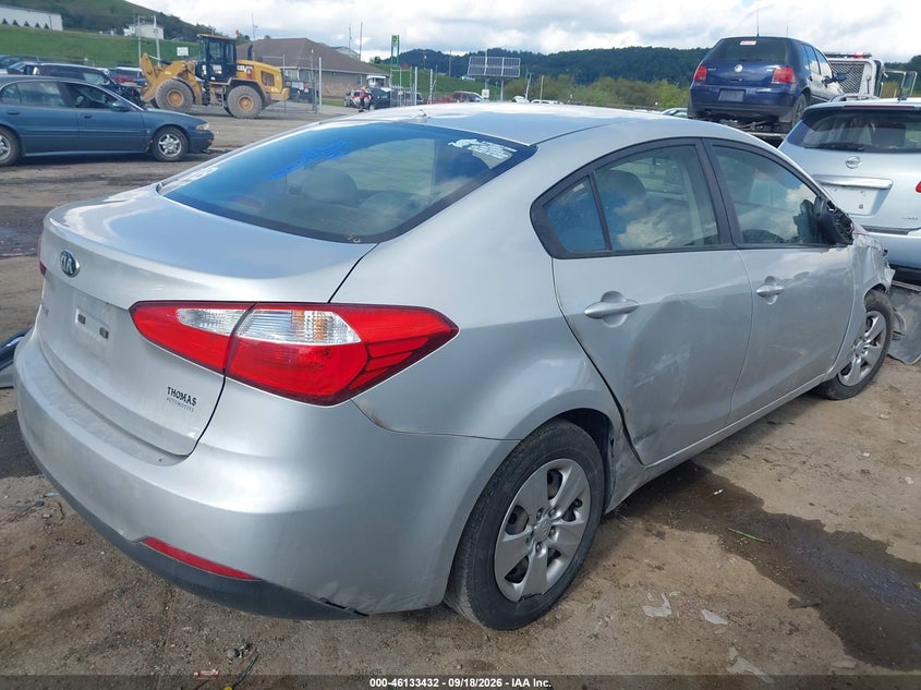 Vin: knafk4a66g5583005, lot: 46633165, kia forte lx 20164