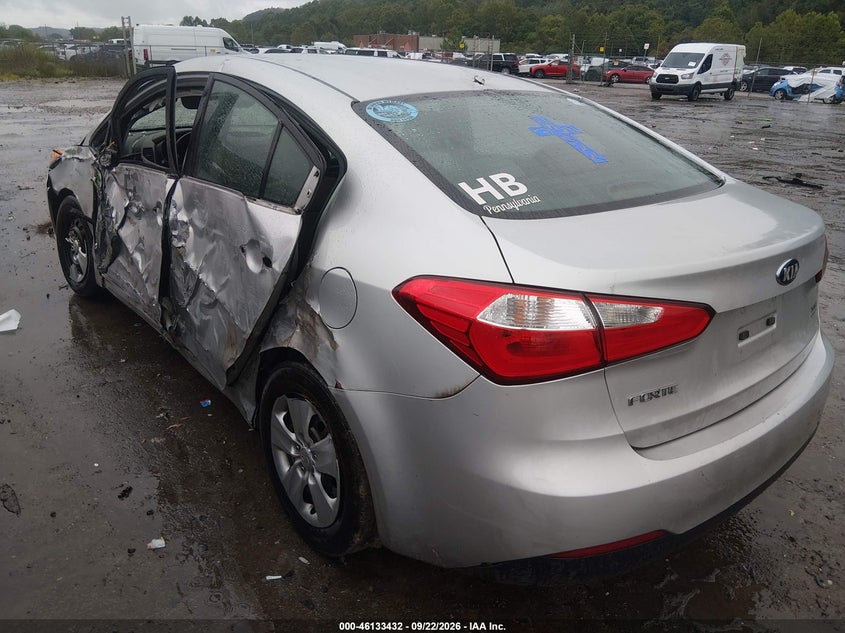Vin: knafk4a66g5583005, lot: 46633165, kia forte lx 20163