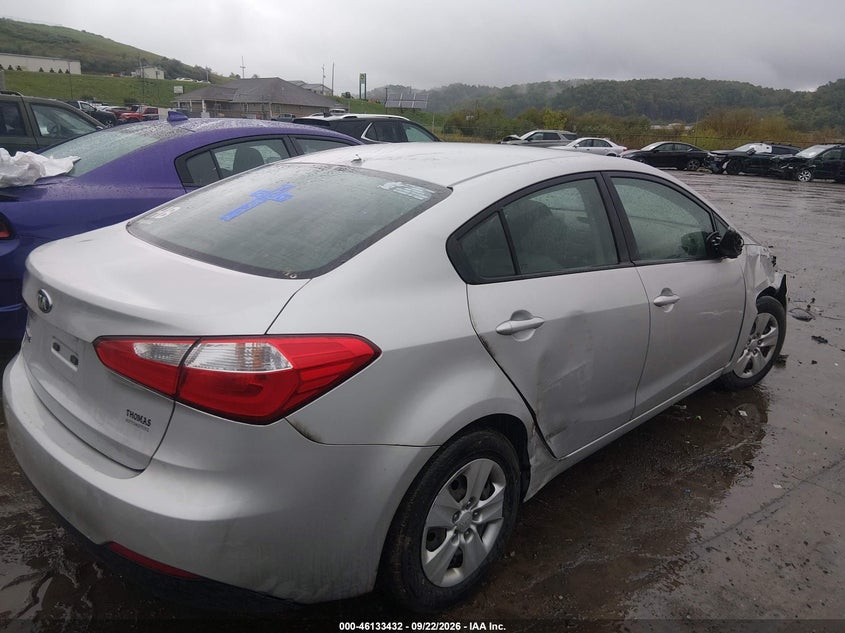 Vin: knafk4a66g5583005, lot: 46633165, kia forte lx 20164
