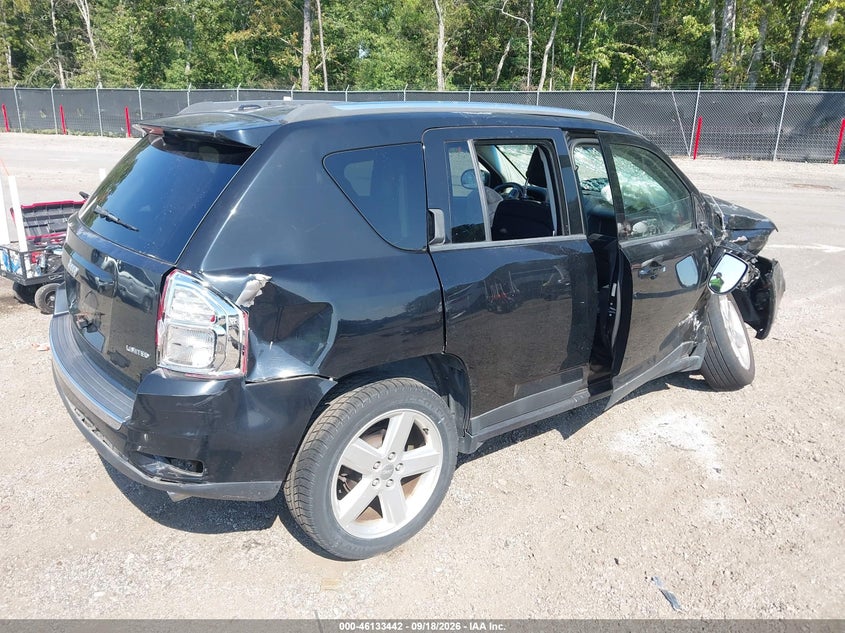 Vin: 1c4njccb8dd151684, lot: 46633175, jeep compass limited 20134