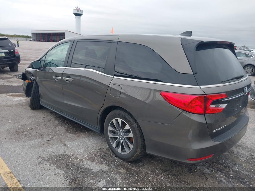 Vin: 5fnrl6h77nb061499, lot: 46633221, honda odyssey ex-l 20223