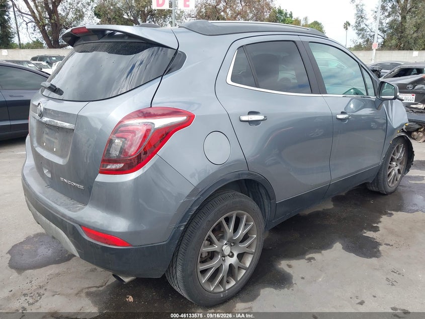 Vin: kl4cj1sb6kb889385, lot: 46633308, buick encore fwd sport touring 20194